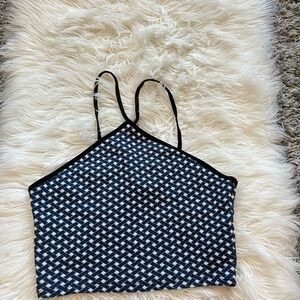 Blue & White Patterned Cami Top